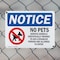 Signmission No Pets Service Animals Allowed, 10 in W x Rectangle, Plastic OS-2PACK-NS-P-710-L-16172 - alternate 3